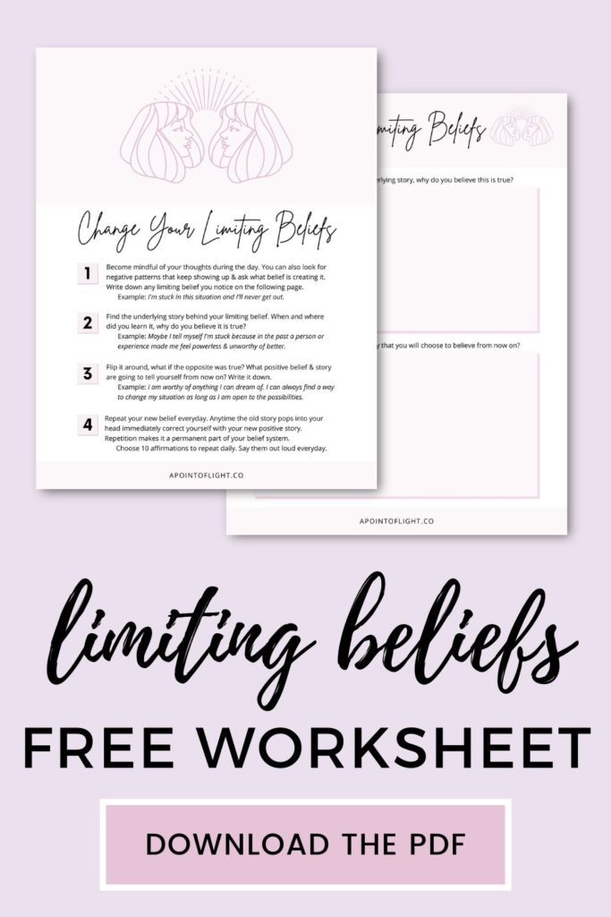 limiting beliefs free pdf printable