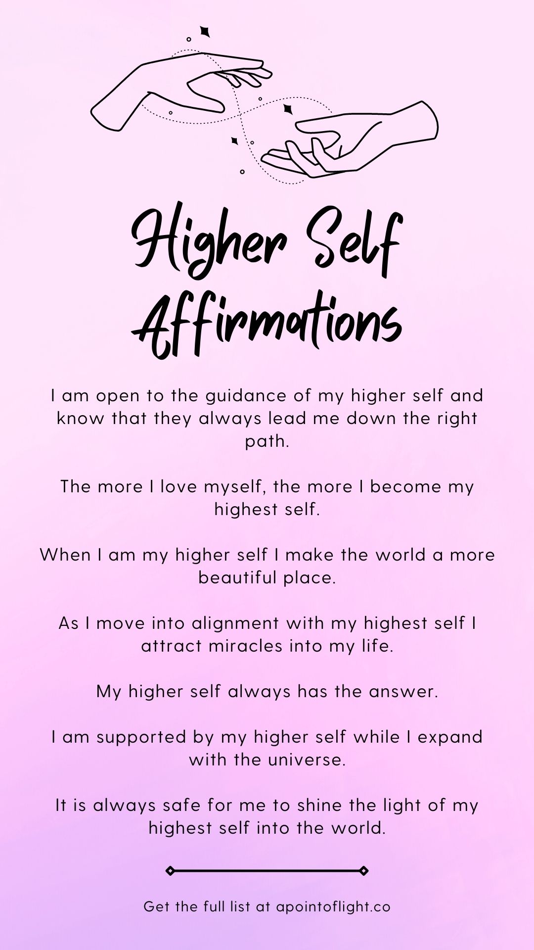 affirmations to connect to your higher self